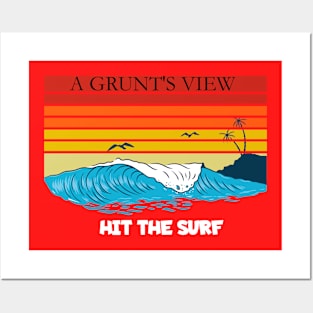 THE WAVES ARE CALLING, SURFS UP Posters and Art